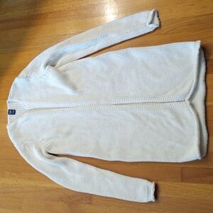 Gap White Knitted Sweater Long Cardigan Women's Small